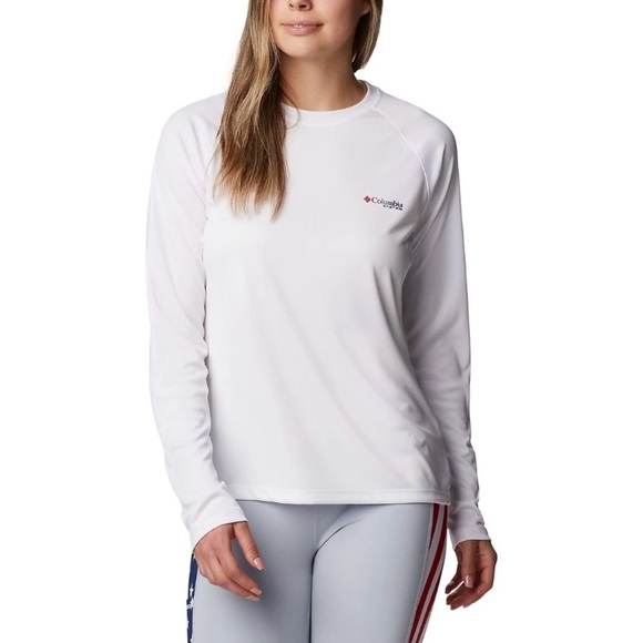 Columbia Tops - Columbia Women's Classic White Long Sleeve Tee